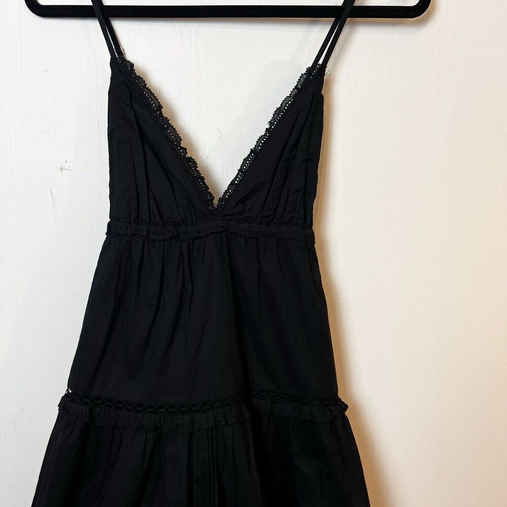 Aritzia Sunday Best Angela Dress Black Mini Strappy Sz L - Picture 8 of 15
